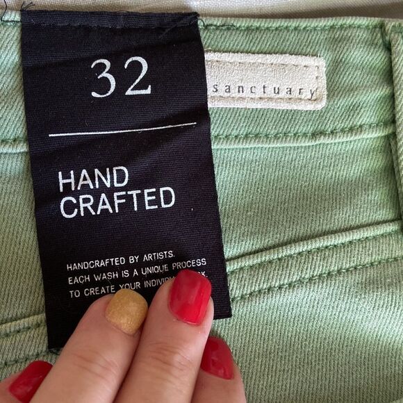 Sanctuary Pants NWT Sanctuary Denim Sz 32 Raw Hem Wide Leg Crop Pant Inseam 27” - Picture 4 of 9